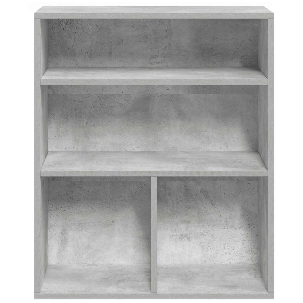 Produktbild för Bokhylla betonggrå 60x30x71,5 cm konstruerat trä