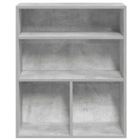 Produktbild för Bokhylla betonggrå 60x30x71,5 cm konstruerat trä