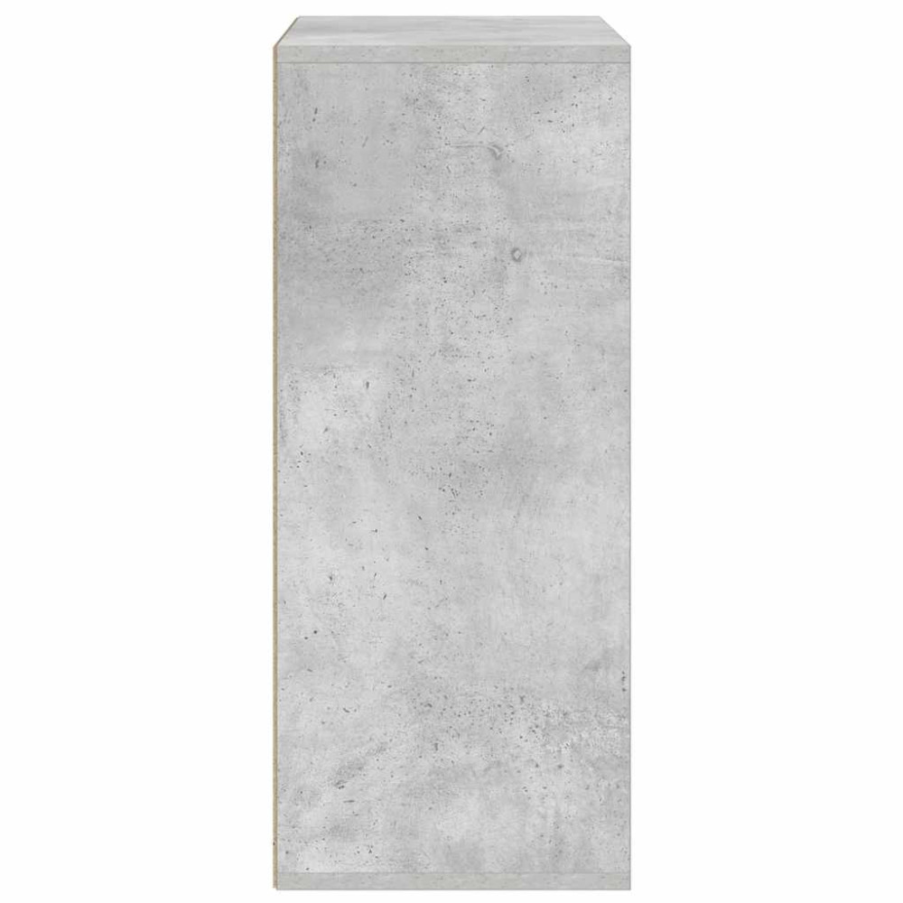 Produktbild för Bokhylla betonggrå 60x30x71,5 cm konstruerat trä