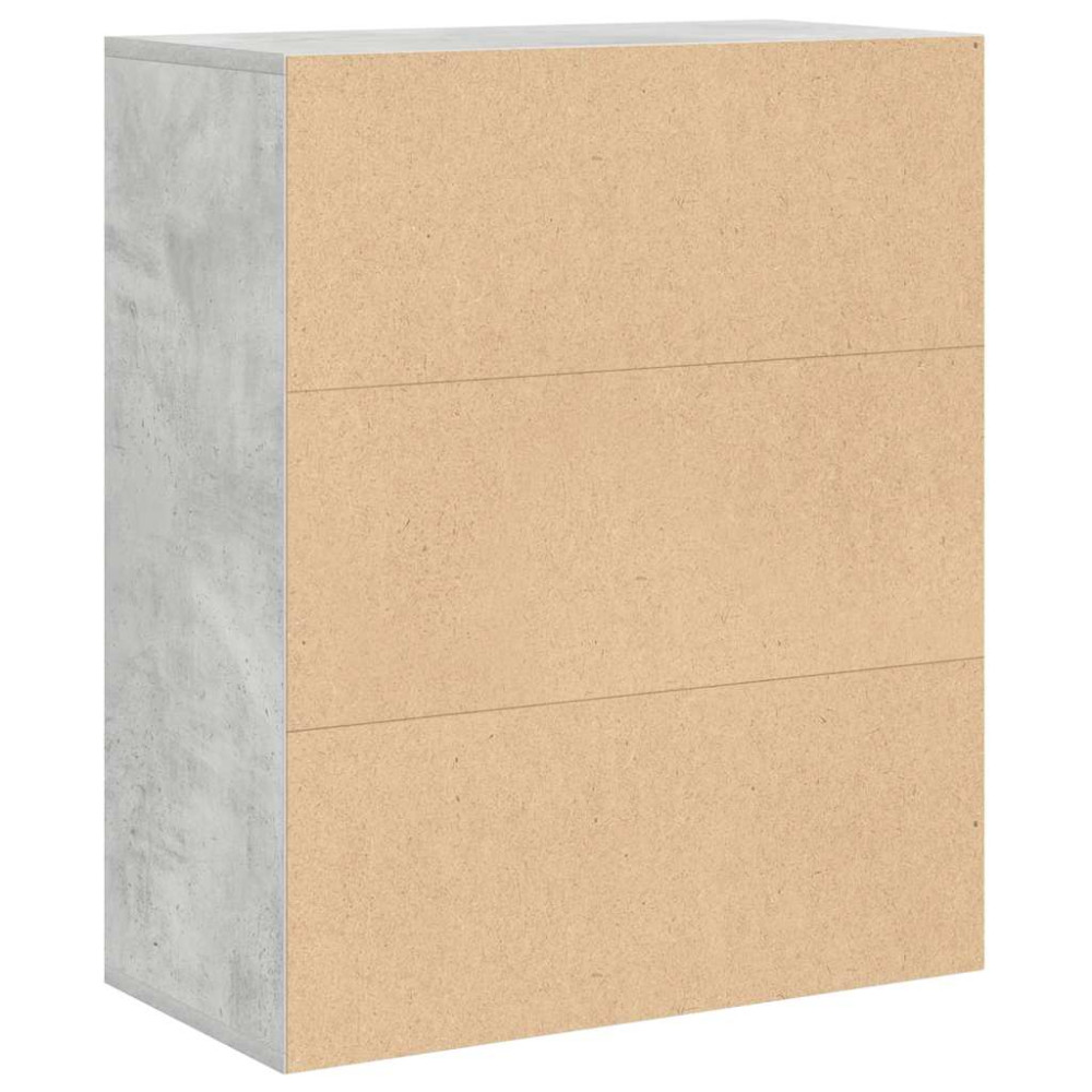 Produktbild för Bokhylla betonggrå 60x30x71,5 cm konstruerat trä