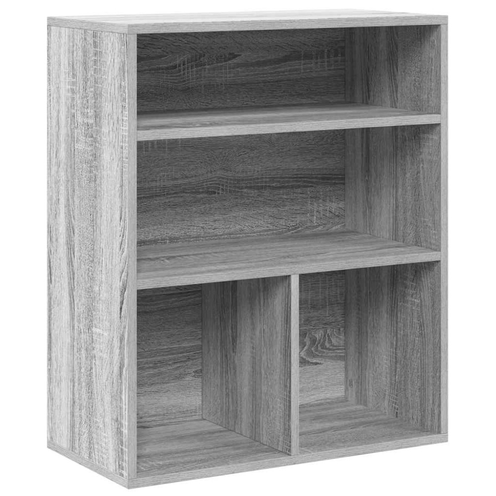 Produktbild för Bokhylla grå sonoma 60x30x71,5 cm konstruerat trä