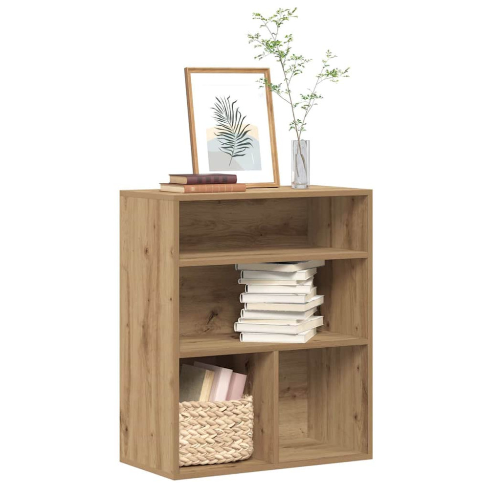 Produktbild för Bokhylla artisan ek 60x30x71,5 cm konstruerat trä