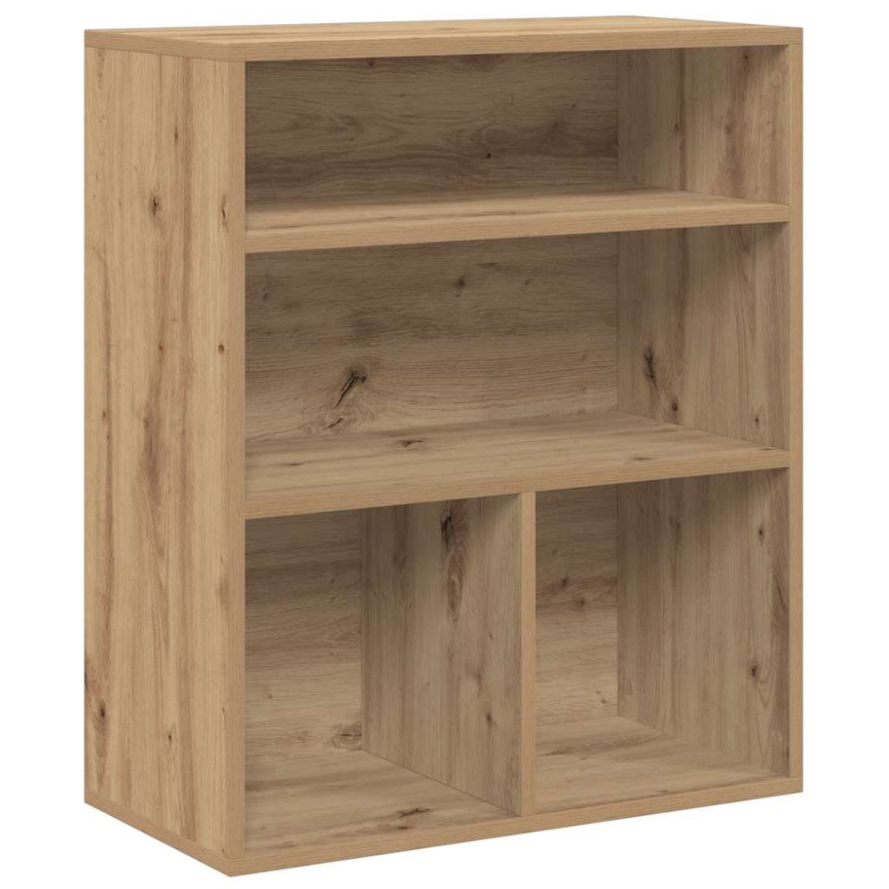 Produktbild för Bokhylla artisan ek 60x30x71,5 cm konstruerat trä