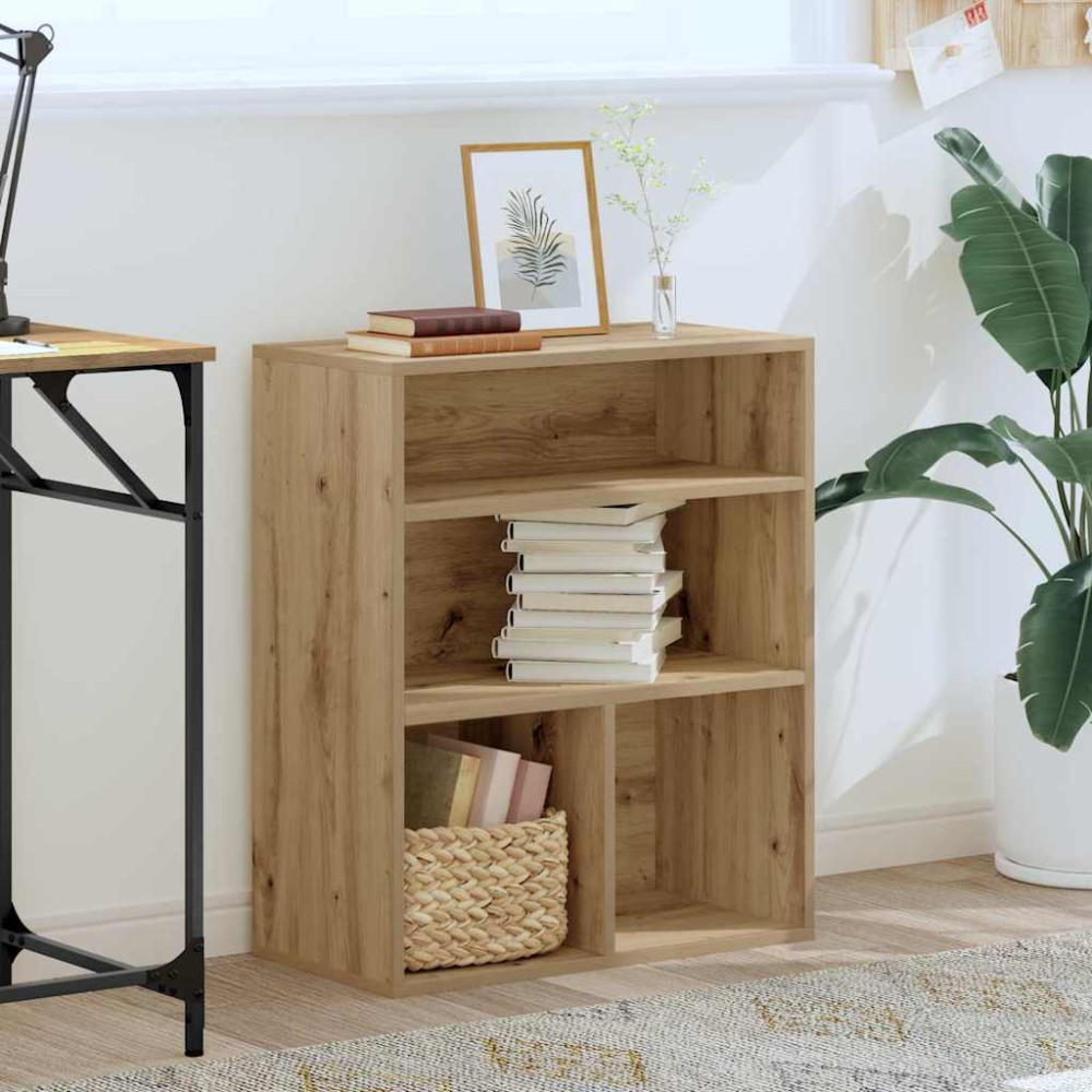 Produktbild för Bokhylla artisan ek 60x30x71,5 cm konstruerat trä