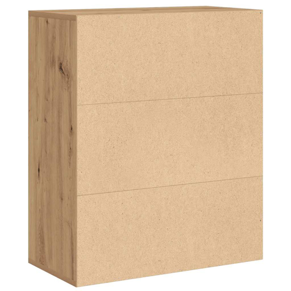 Produktbild för Bokhylla artisan ek 60x30x71,5 cm konstruerat trä