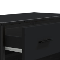Produktbild för Skoskåp svart 75x38x97,5 cm konstruerat trä och metall