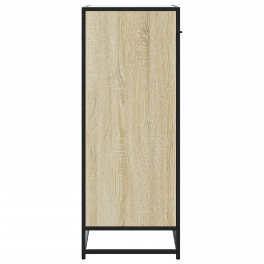Produktbild för Skoskåp sonoma-ek 75x38x97,5 cm konstruerat trä och metall