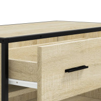 Produktbild för Skoskåp sonoma-ek 75x38x97,5 cm konstruerat trä och metall