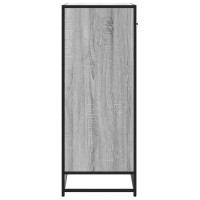 Produktbild för Skoskåp grå sonoma 75x38x97,5 cm konstruerat trä och metall