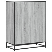Produktbild för Skoskåp grå sonoma 75x38x97,5 cm konstruerat trä och metall