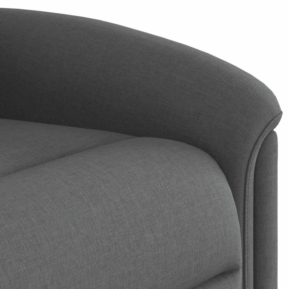 Produktbild för Reclinerfåtölj med uppresningshjälp mörkgrå tyg