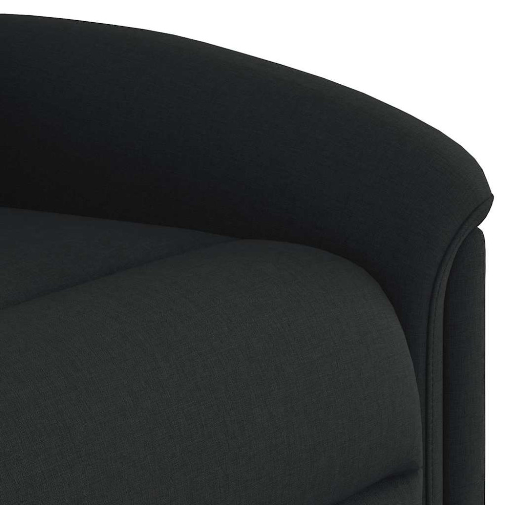 Produktbild för Reclinerfåtölj med uppresningshjälp svart tyg