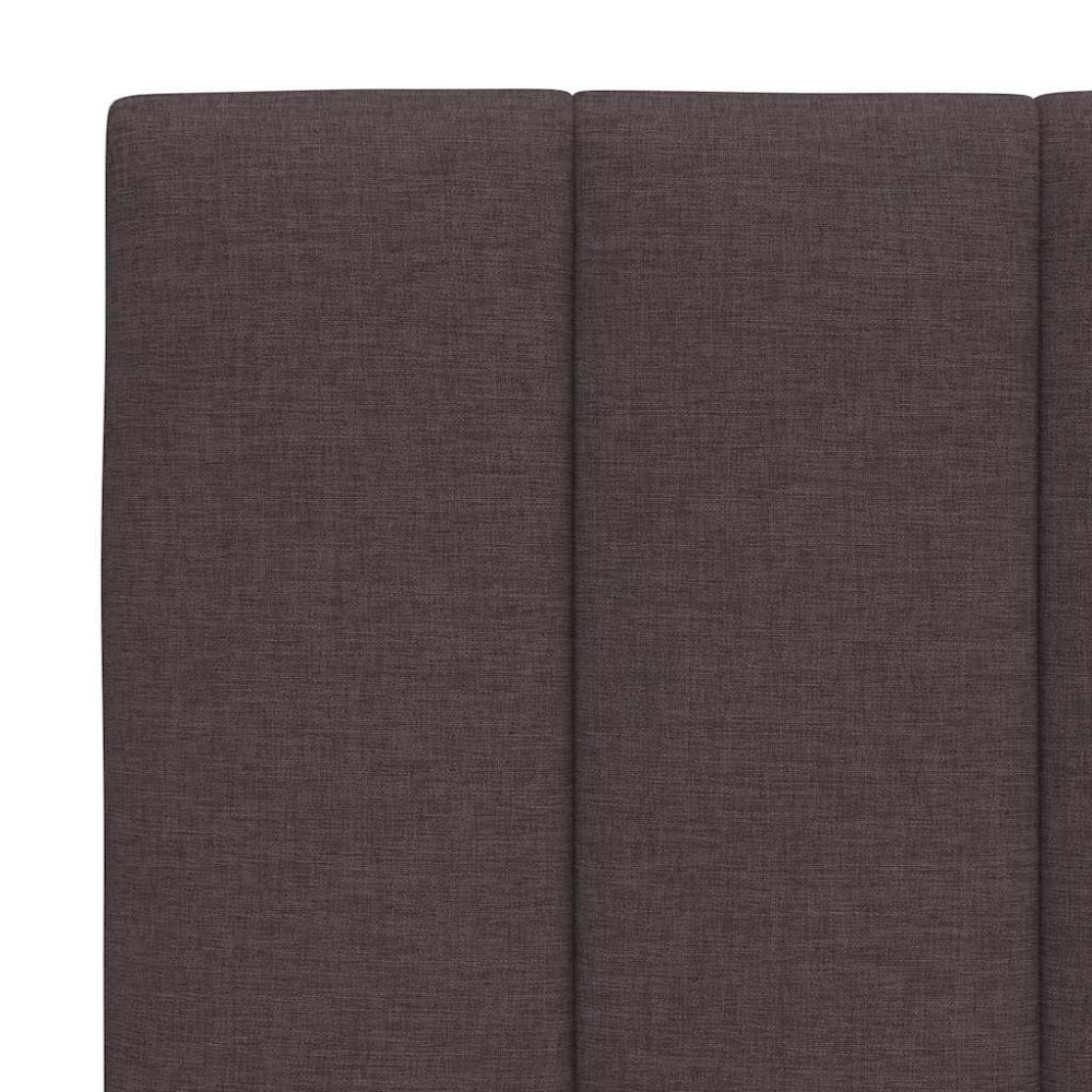 Produktbild för Bed Frame without Mattress "Hanko" Dark Brown 90x190 cm Fabric
