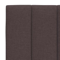 Produktbild för Bed Frame without Mattress "Hanko" Dark Brown 90x190 cm Fabric