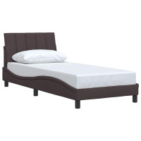 Produktbild för Bed Frame without Mattress "Hanko" Dark Brown 90x190 cm Fabric