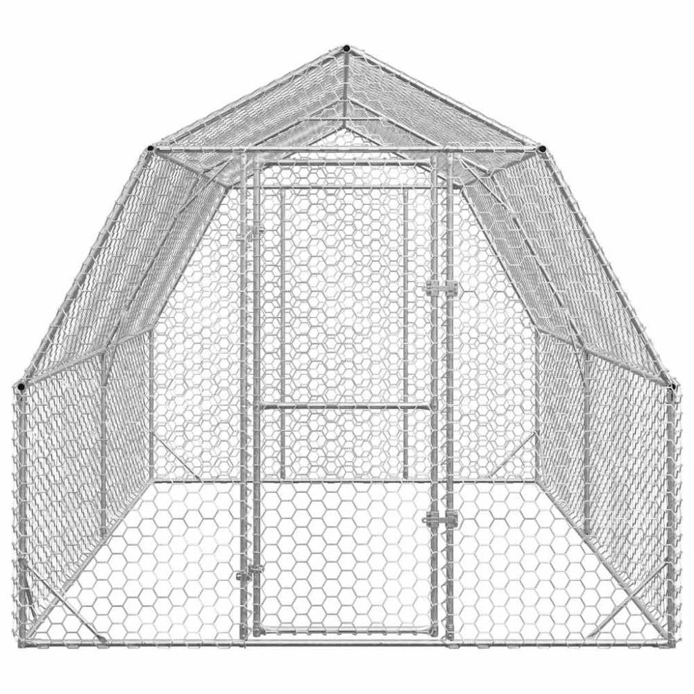 Produktbild för Hönsgård 2,5x4x2,25 m galvaniserat stål