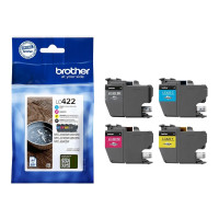 Produktbild för Brother LC422 Value Pack - 4-pack - svart, cyan, magenta, gul - original - bläckpatron