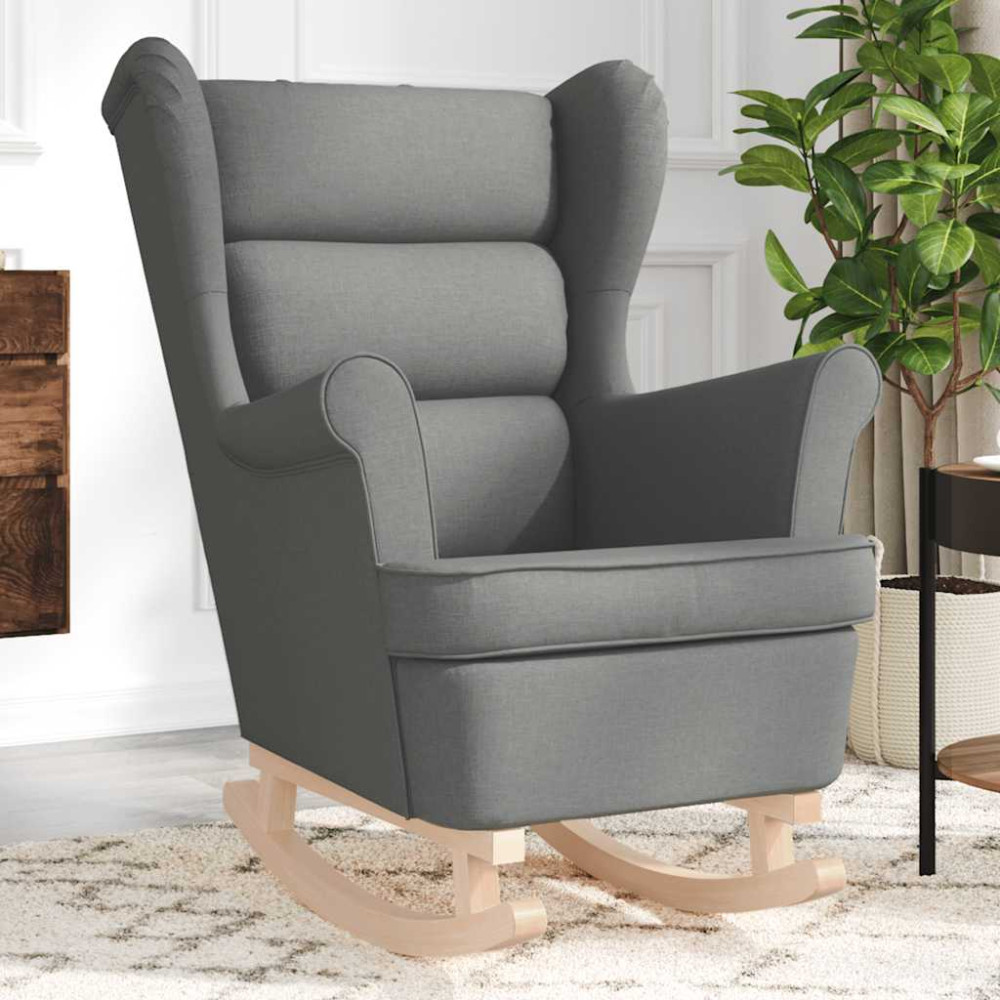 Produktbild för Gungstol mörkgrå 74x90x102 cm tyg