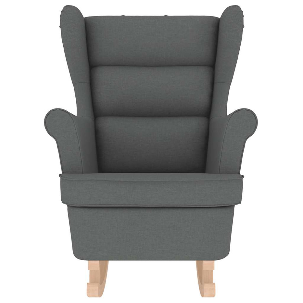 Produktbild för Gungstol mörkgrå 74x90x102 cm tyg