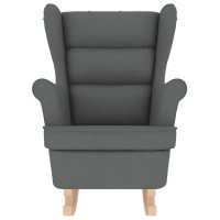 Produktbild för Gungstol mörkgrå 74x90x102 cm tyg