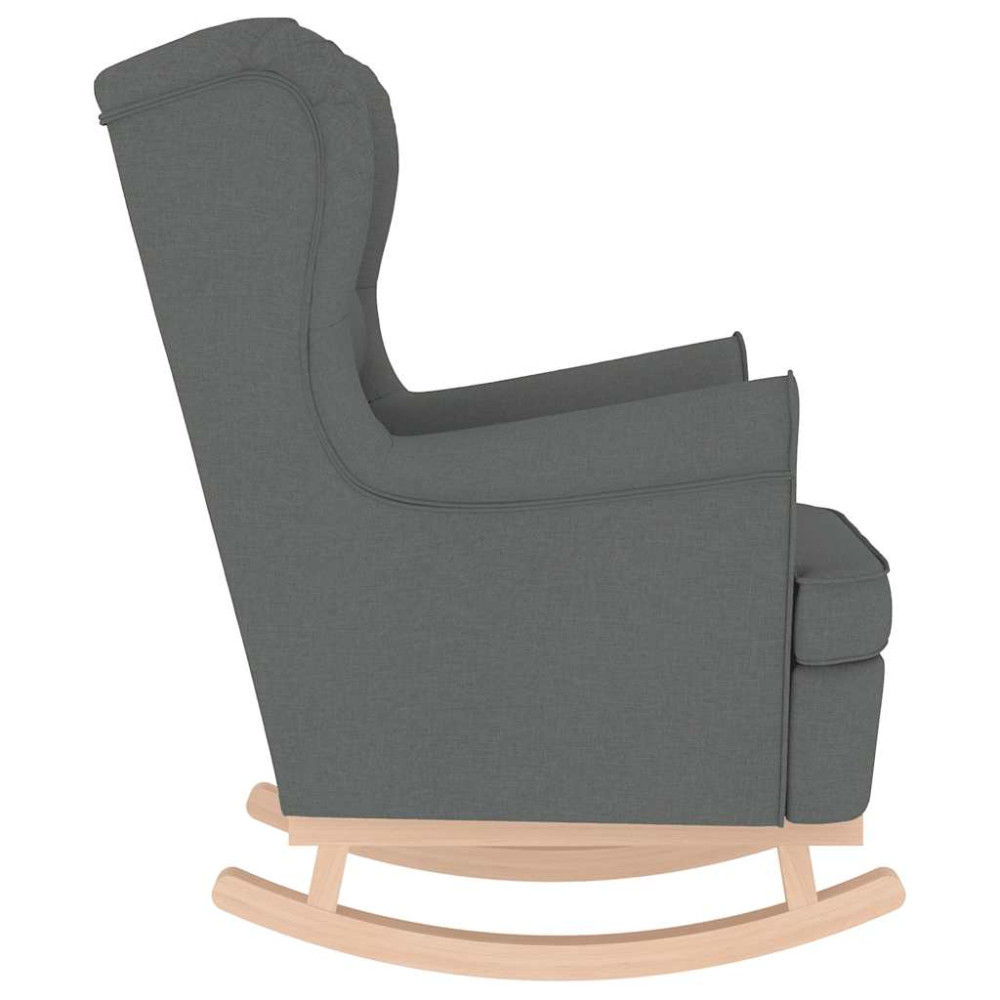 Produktbild för Gungstol mörkgrå 74x90x102 cm tyg