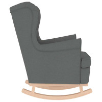 Produktbild för Gungstol mörkgrå 74x90x102 cm tyg