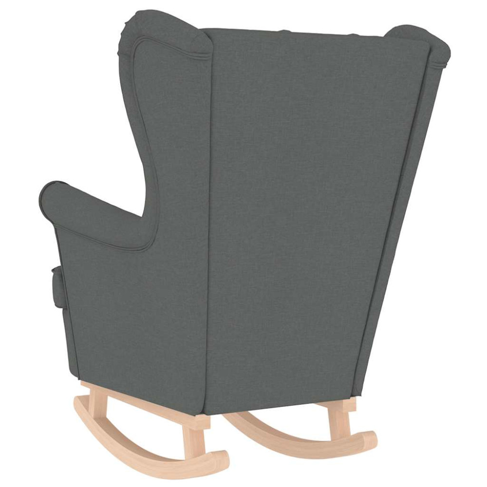 Produktbild för Gungstol mörkgrå 74x90x102 cm tyg