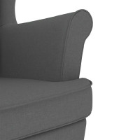 Produktbild för Gungstol mörkgrå 74x90x102 cm tyg