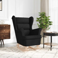 Produktbild för Gungstol svart 74x90x102 cm tyg