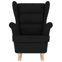 Produktbild för Gungstol svart 74x90x102 cm tyg