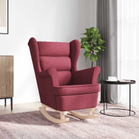 Produktbild för Gungstol vinröd 74x90x102 cm tyg