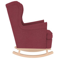 Produktbild för Gungstol vinröd 74x90x102 cm tyg
