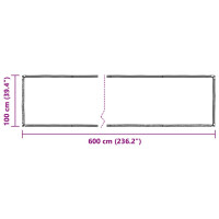 Produktbild för Klar presenning med öljetter 1x6 m polyeten