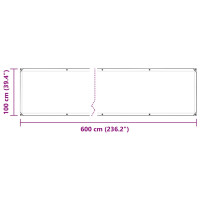 Produktbild för Klar presenning med öljetter 1x6 m PVC