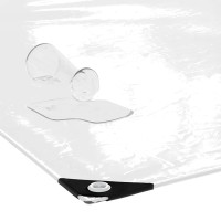 Produktbild för Klar presenning med öljetter 2x12 m PVC