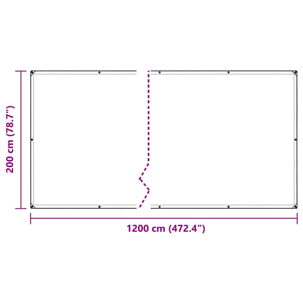 Produktbild för Klar presenning med öljetter 2x12 m PVC