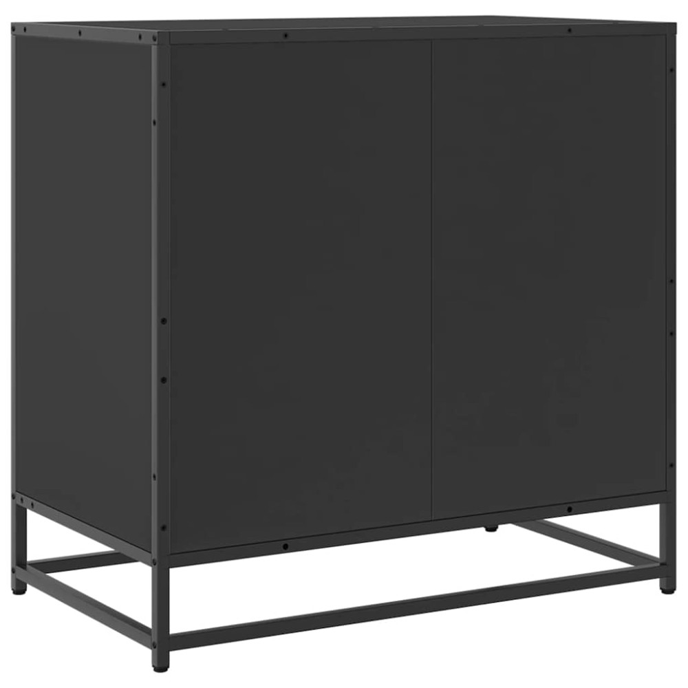 Produktbild för Byrå svart 70x41x70 cm konstruerat trä