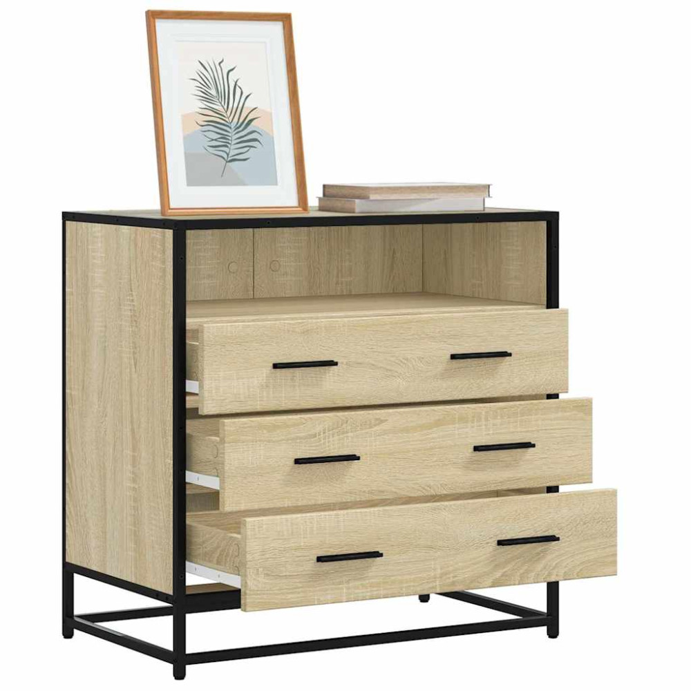 Produktbild för Byrå sonoma-ek 70x41x70 cm konstruerat trä