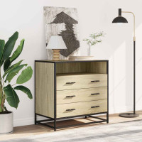 Produktbild för Byrå sonoma-ek 70x41x70 cm konstruerat trä