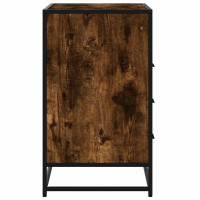 Produktbild för Lådskåp rökfärgad ek 70x41x70 cm konstruerat trä