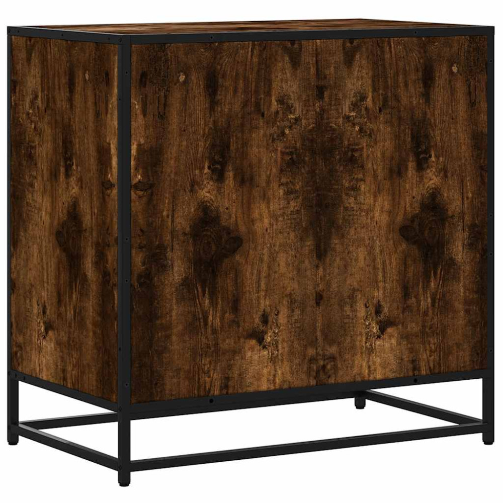 Produktbild för Lådskåp rökfärgad ek 70x41x70 cm konstruerat trä