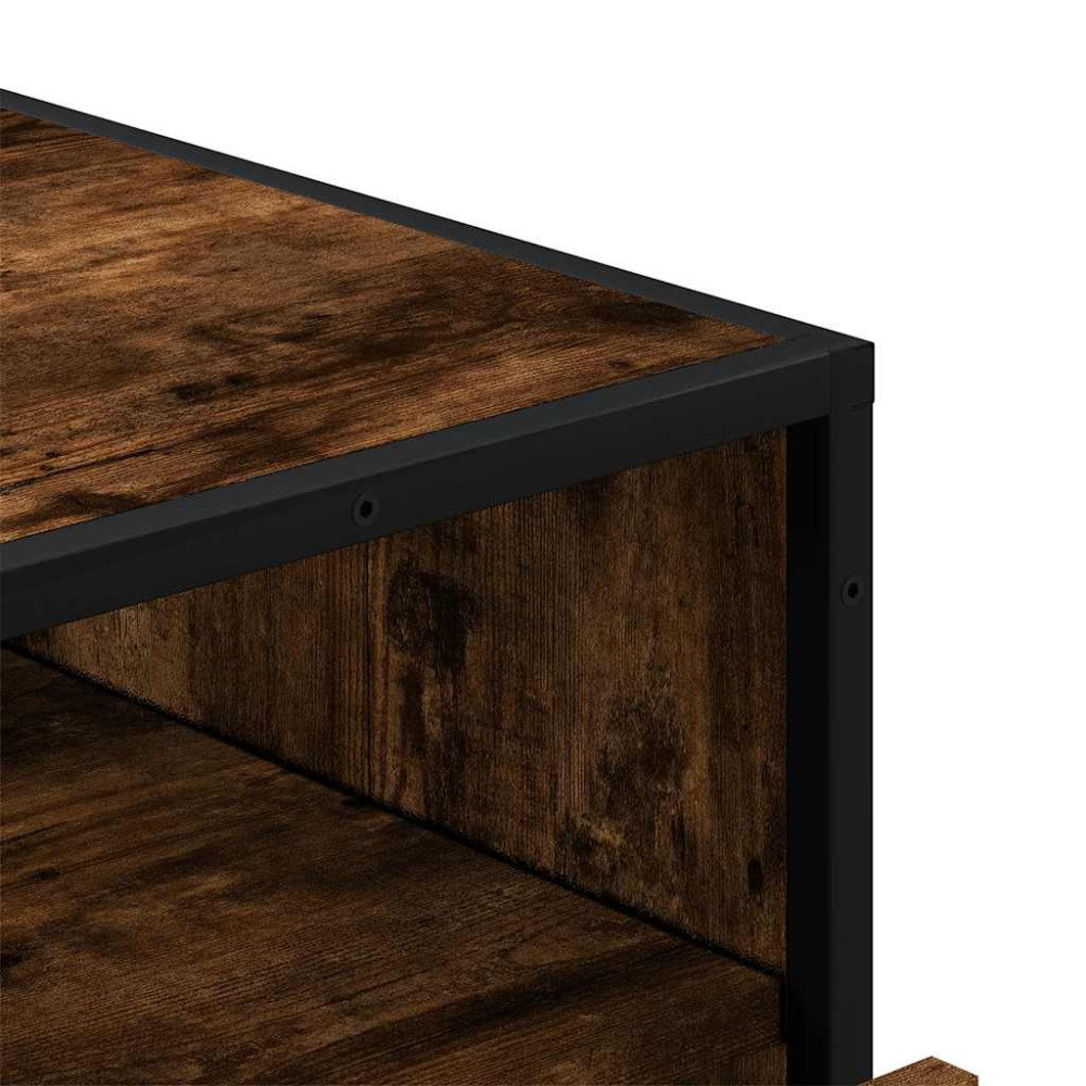 Produktbild för Lådskåp rökfärgad ek 70x41x70 cm konstruerat trä