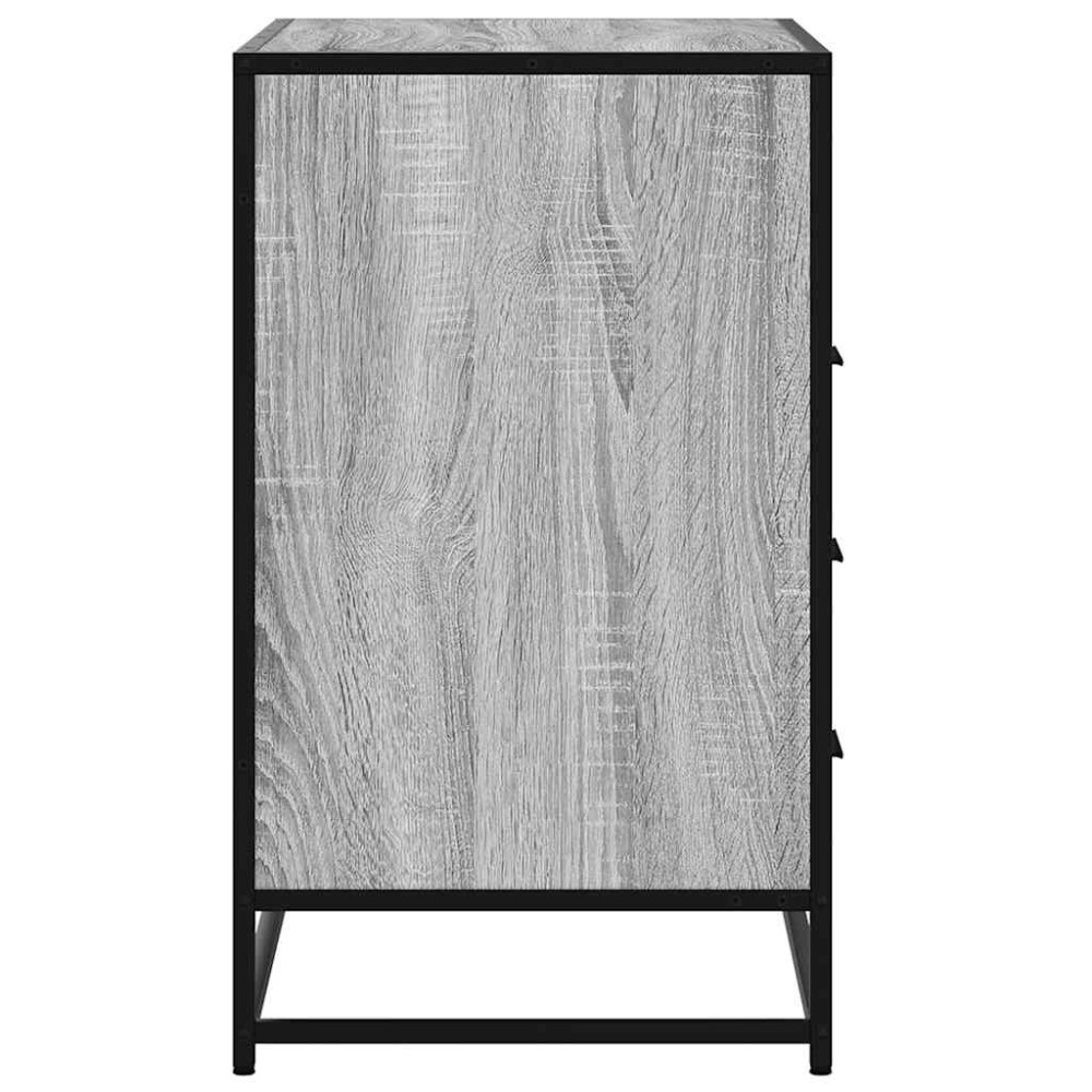 Produktbild för Byrå grå sonoma 70x41x70 cm konstruerat trä