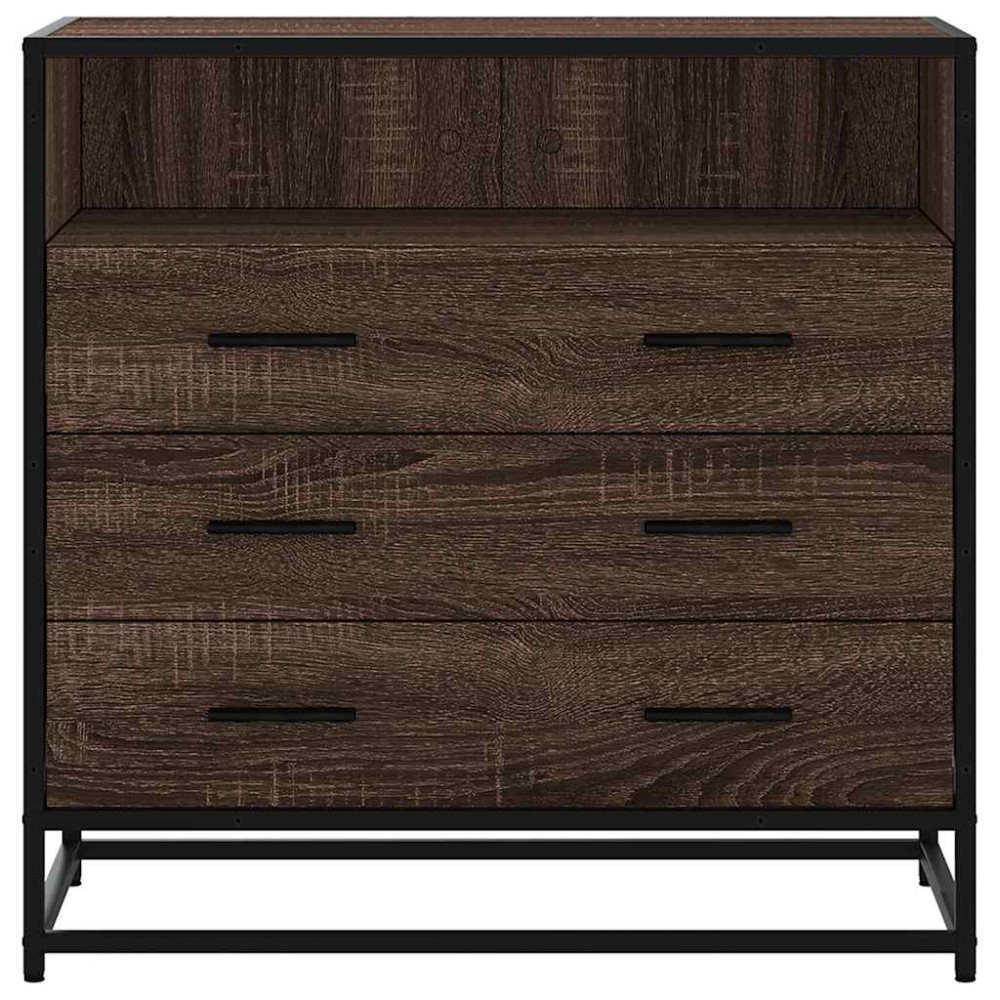Produktbild för Byrå brun ek 70x41x70 cm konstruerat trä