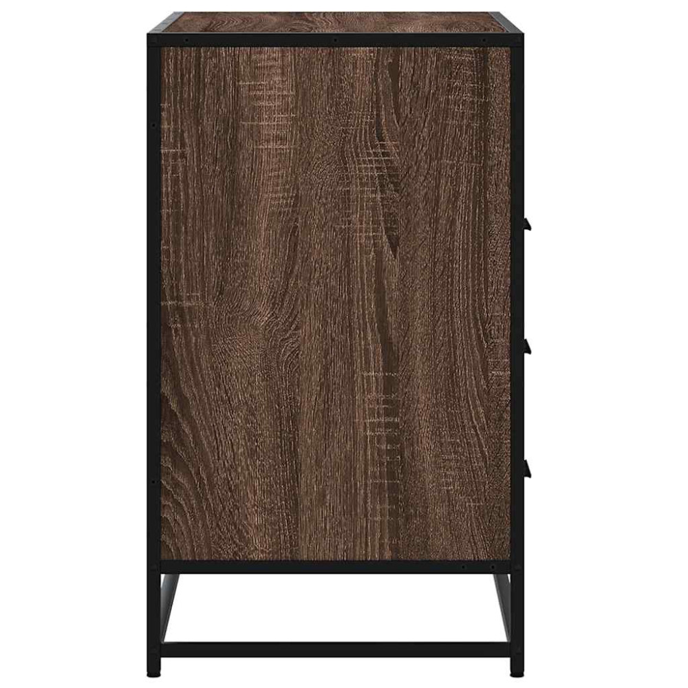 Produktbild för Byrå brun ek 70x41x70 cm konstruerat trä