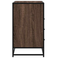 Produktbild för Byrå brun ek 70x41x70 cm konstruerat trä