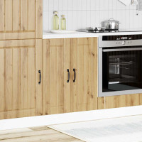 Produktbild för Basskåp med diskbänk Lucca artisan ek konstruerat trä
