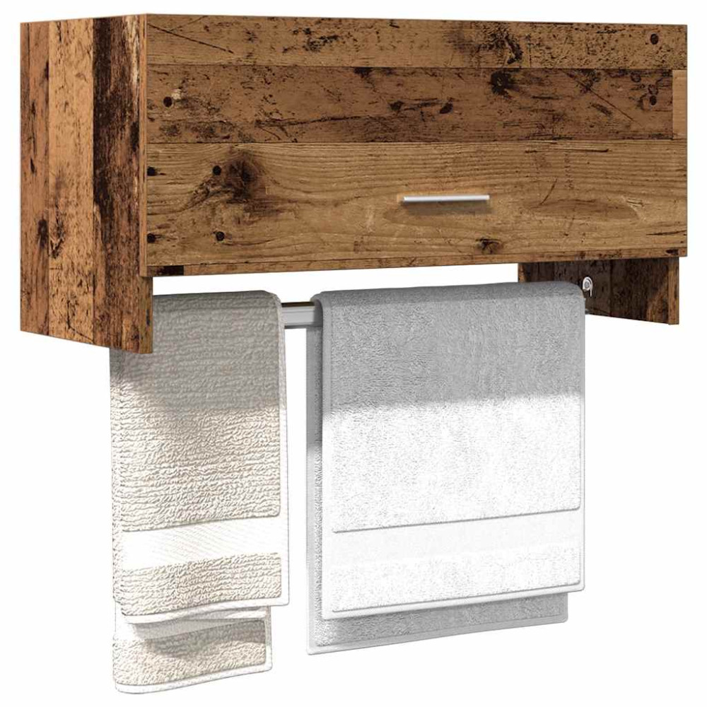 Produktbild för Garderob åldrat trä 70x32,5x35 cm konstruerat trä