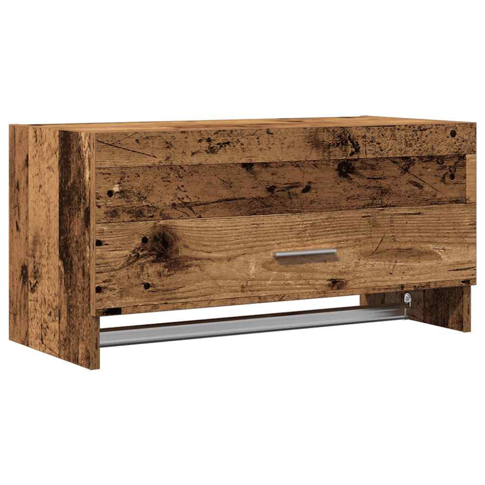 Produktbild för Garderob åldrat trä 70x32,5x35 cm konstruerat trä