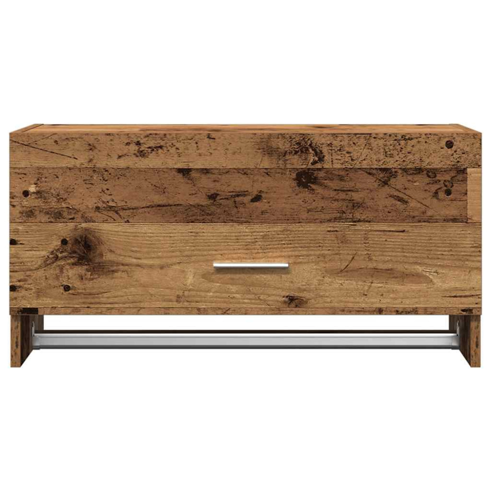 Produktbild för Garderob åldrat trä 70x32,5x35 cm konstruerat trä
